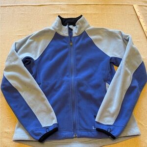 LL Bean Women’s Two-Tone Blue Fleece Jacket